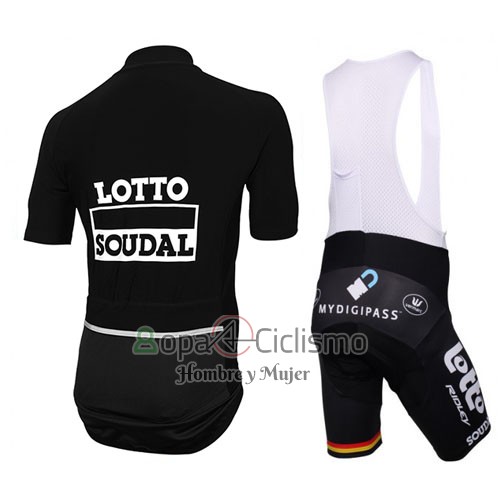 Lotto Soudal Ropa Ciclismo Culotte Corto 2016 Mangas Cortas Negro